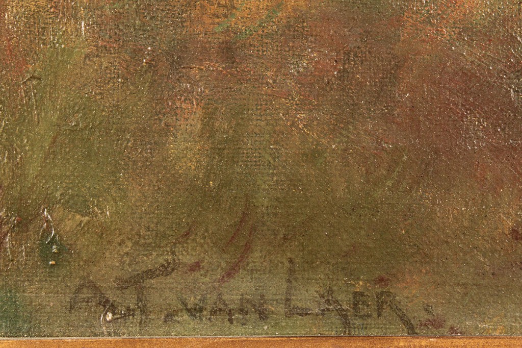 Lot 84: Alexander Van Laer, oil on canvas, Sunset Landscape