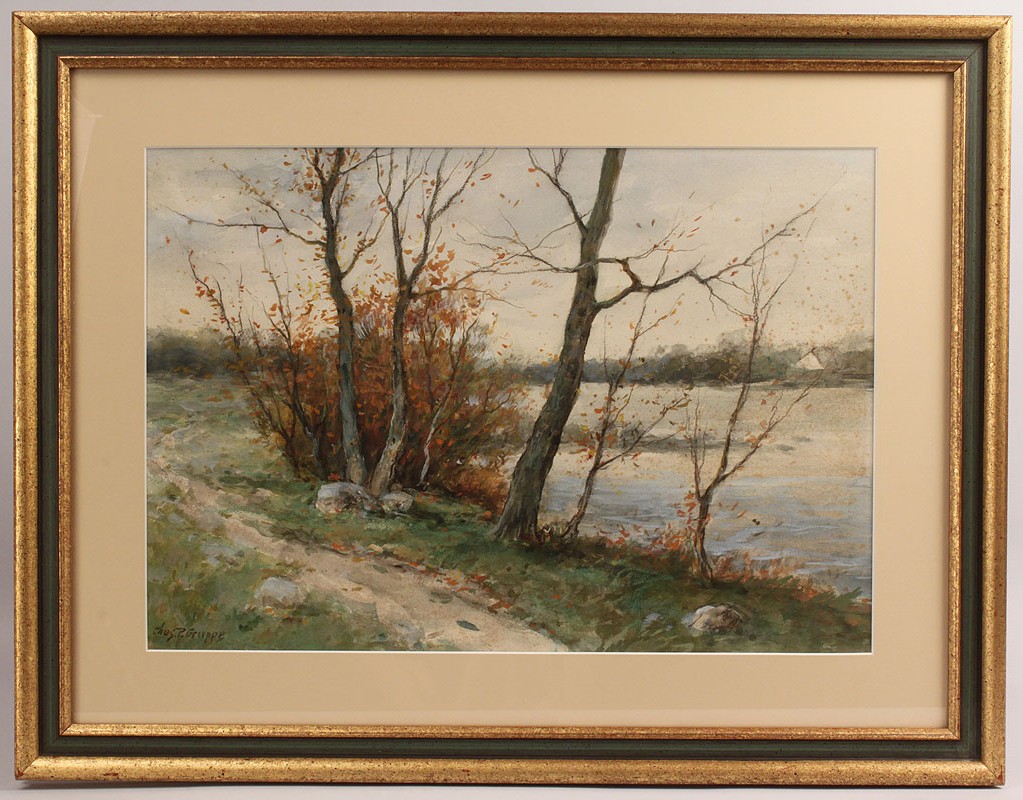 Lot 88: Charles P. Gruppe Watercolor landscape