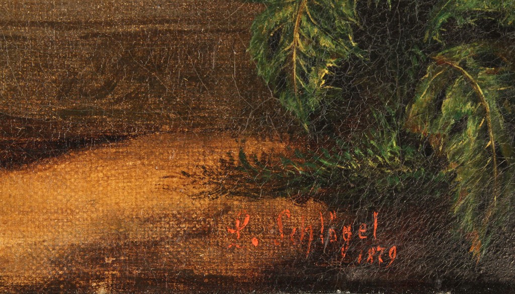 Lot 90: F. A. Schlegel, Oil on Canvas, "Momento Mori"