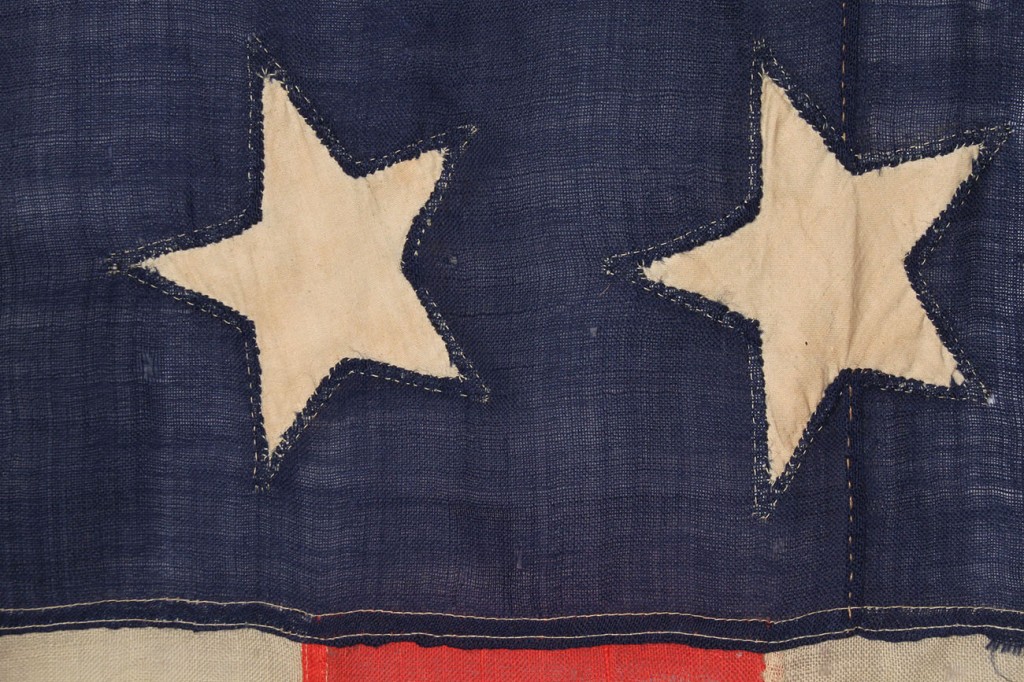 Lot 12: 35-Star American Flag, dated 1866
