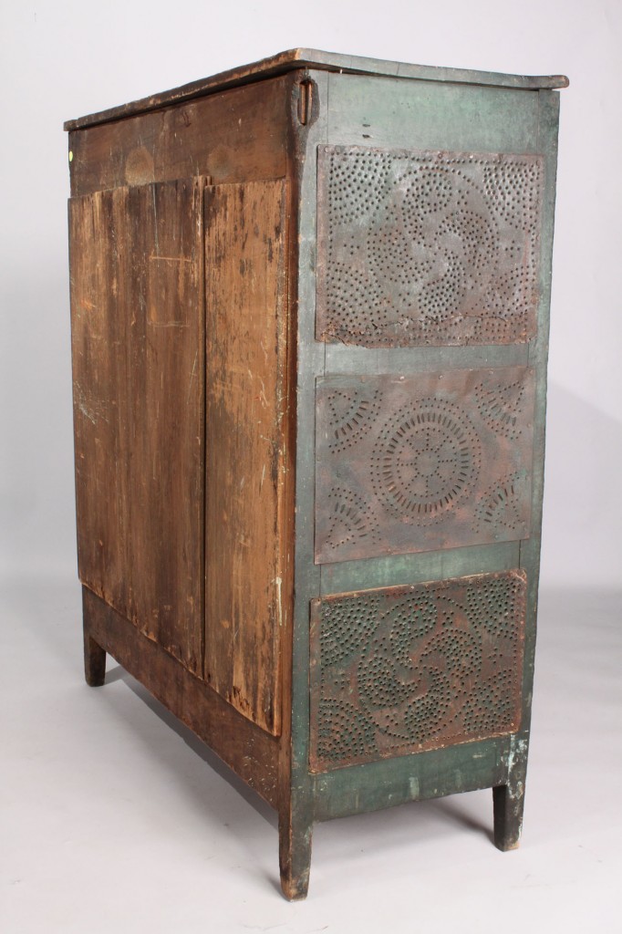 Lot 136: NC Green-painted Pie Safe