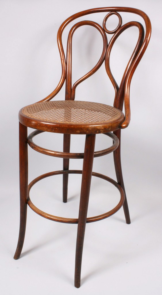 Lot 145: Fischel Bentwood chair, bar height