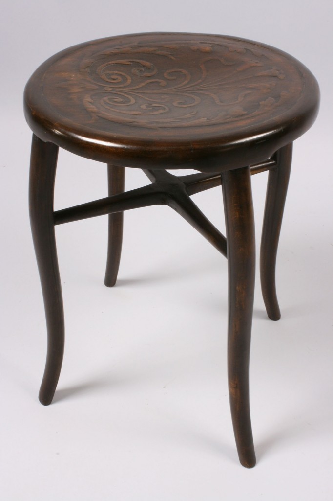 Lot 148: Thonet Bentwood Chair and Stool
