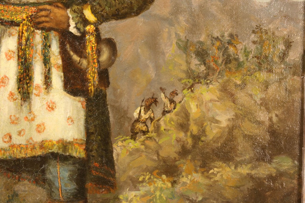 Lot 154: 19th c. portrait of Osceola, oil on canvas