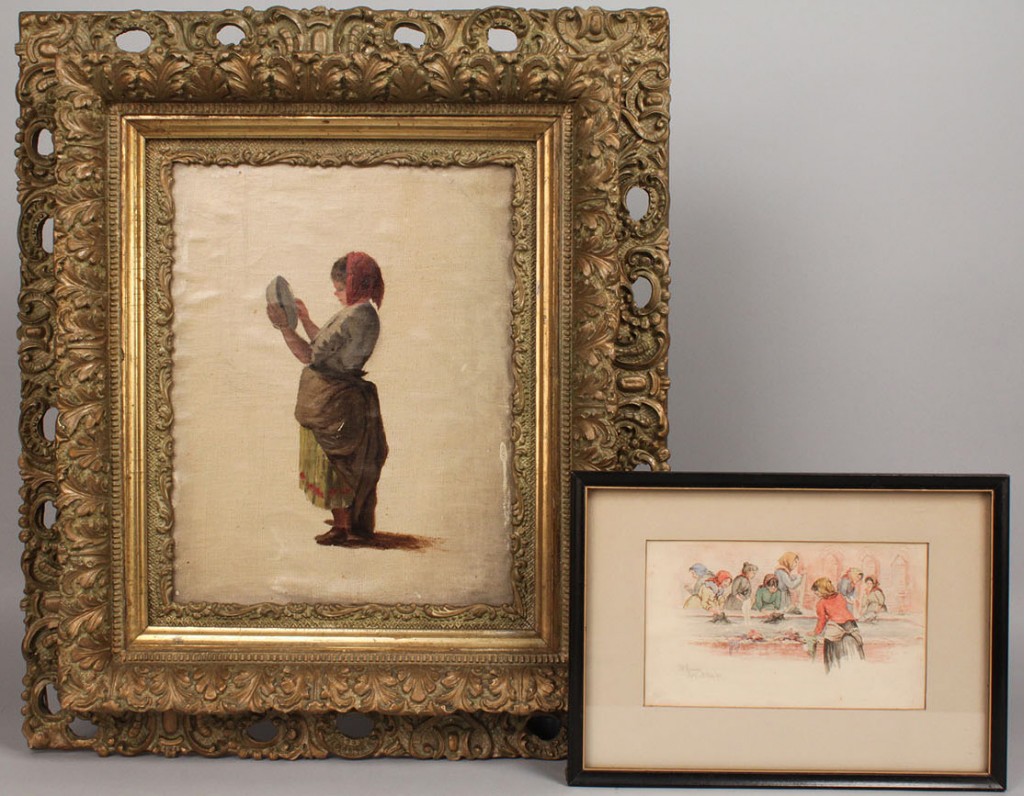 Lot 155: Two Thomas Campbell paintings, European figures