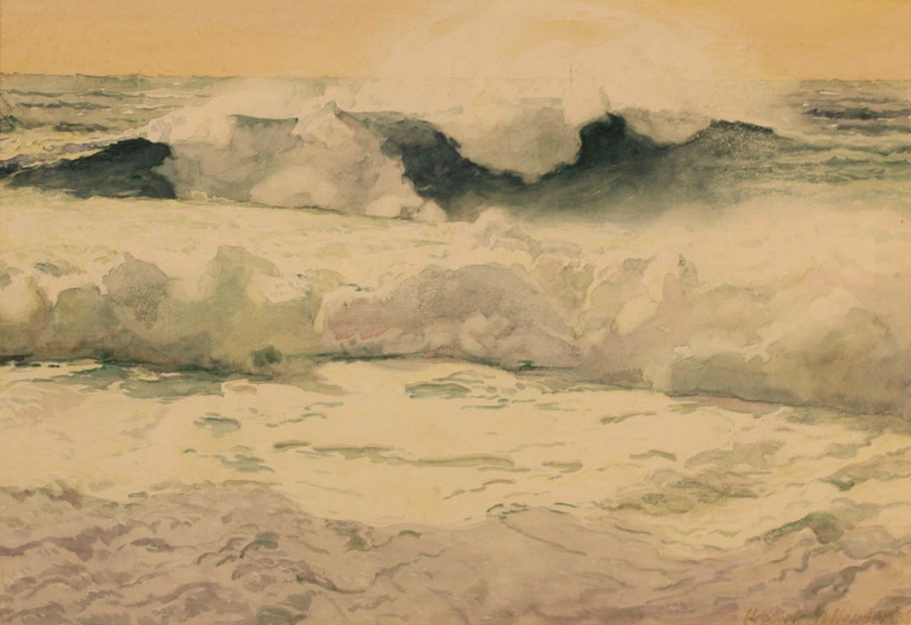 Lot 159: Frederic Tellander Watercolor Seascape
