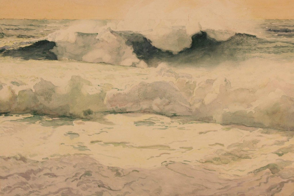 Lot 159: Frederic Tellander Watercolor Seascape