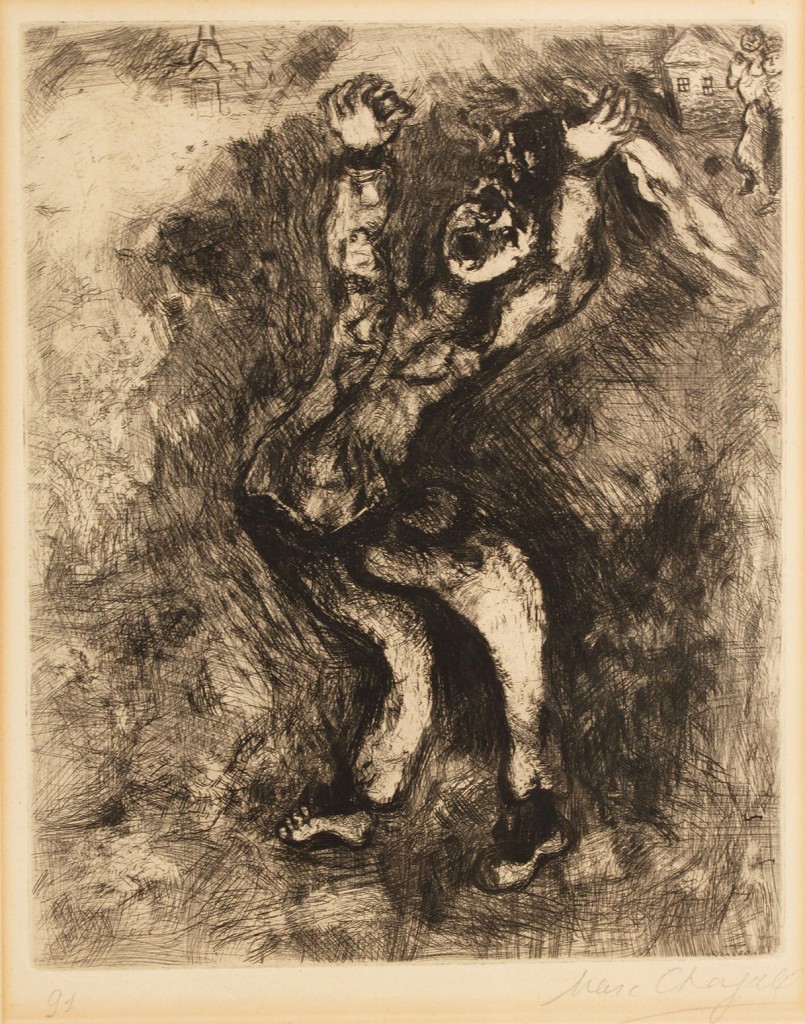 Lot 163: Marc Chagall etching, Madman Who Sold The Wisdom