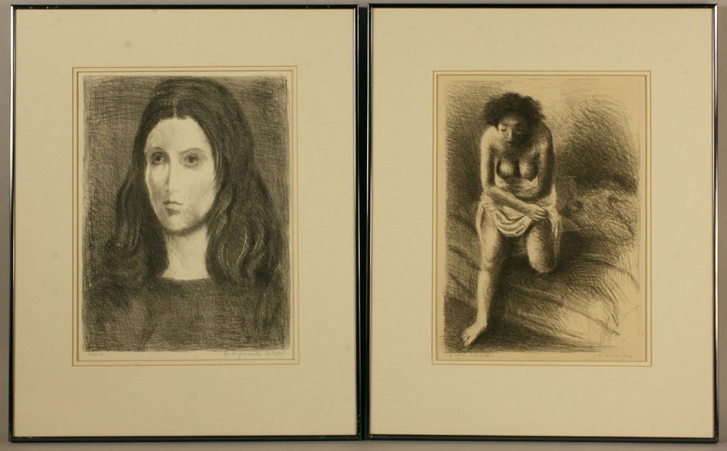 Lot 167: Raphael Soyer, lot of 2 lithographs