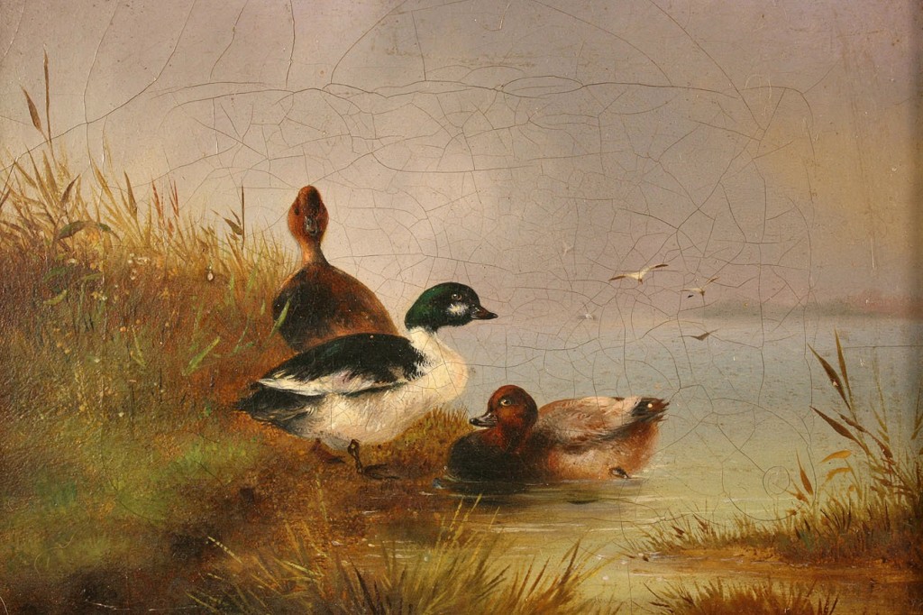 Lot 179: Landscape with ducks, attr. August Knip