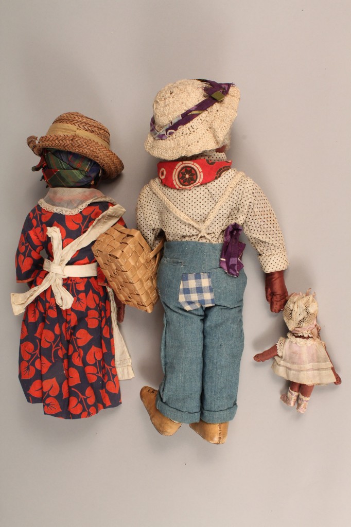 Lot 197: Folk Art African American Doll Family