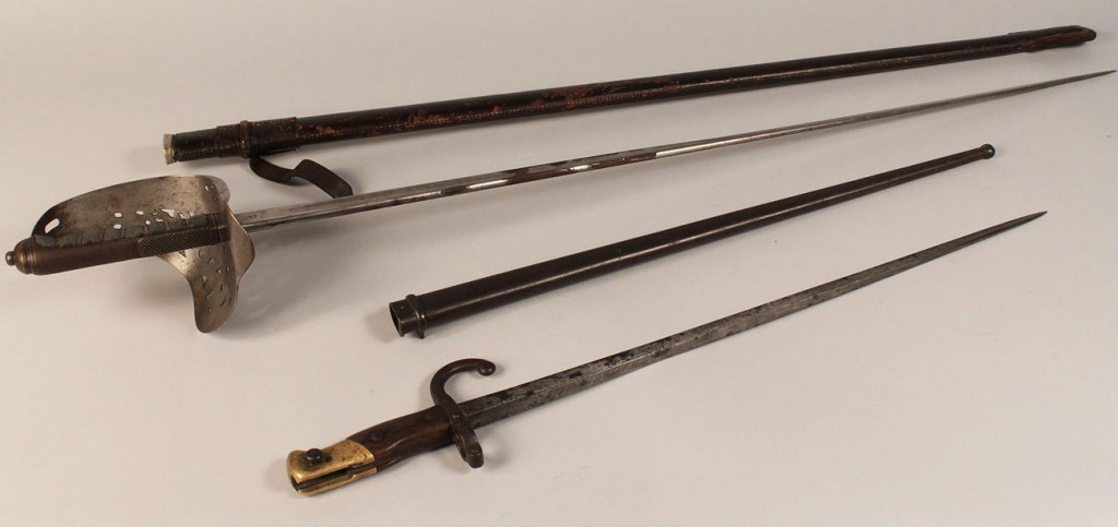 Lot 19: 1898 British Infantry Sword & Model 1874 French "G