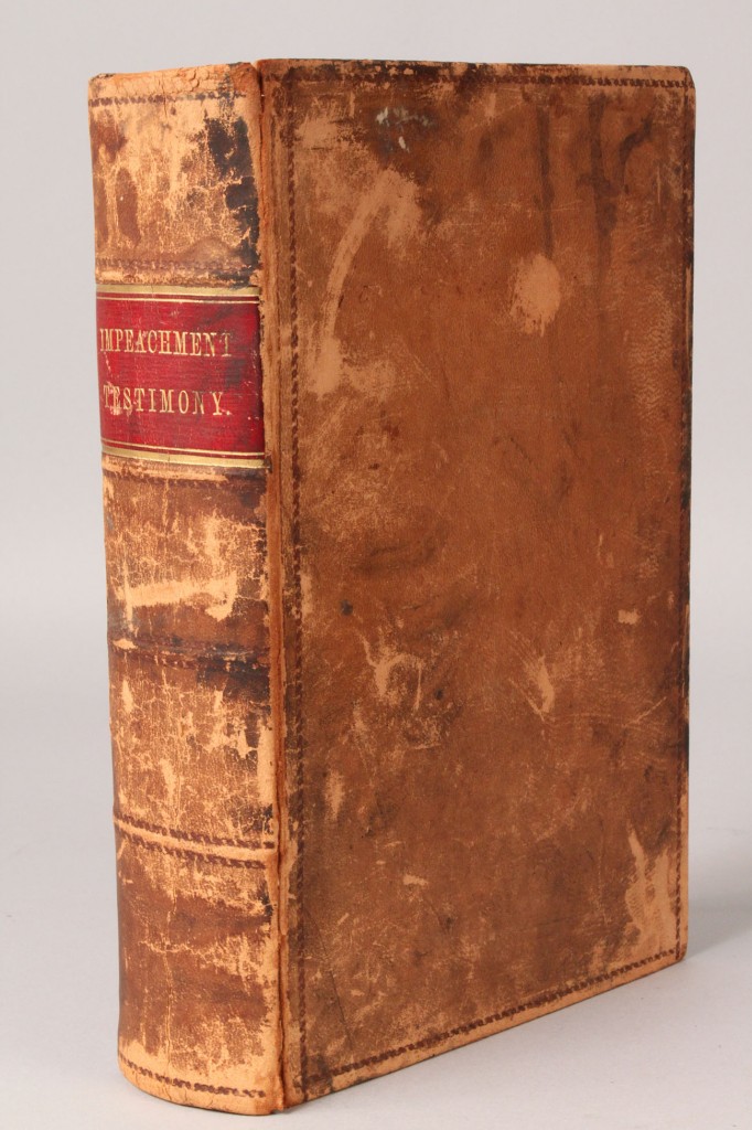 Lot 1: 3 Books, Johnson Impeachment, Life of Andrew Jackson