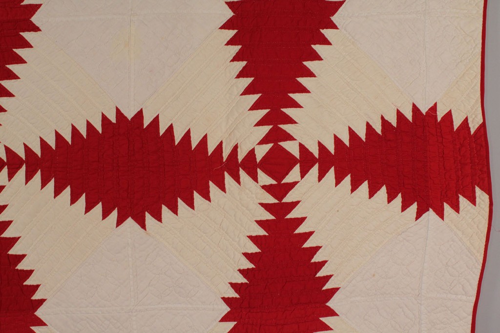 Lot 200: Southern Red & White Pieced Quilt, possibly East T