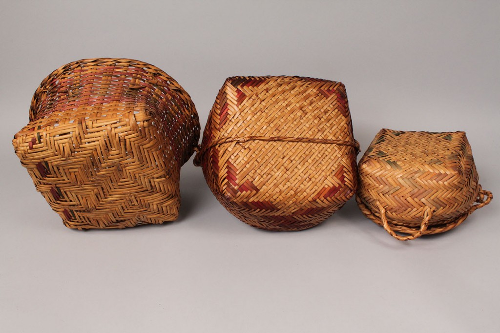 Lot 203: Three Choctaw Indian Baskets