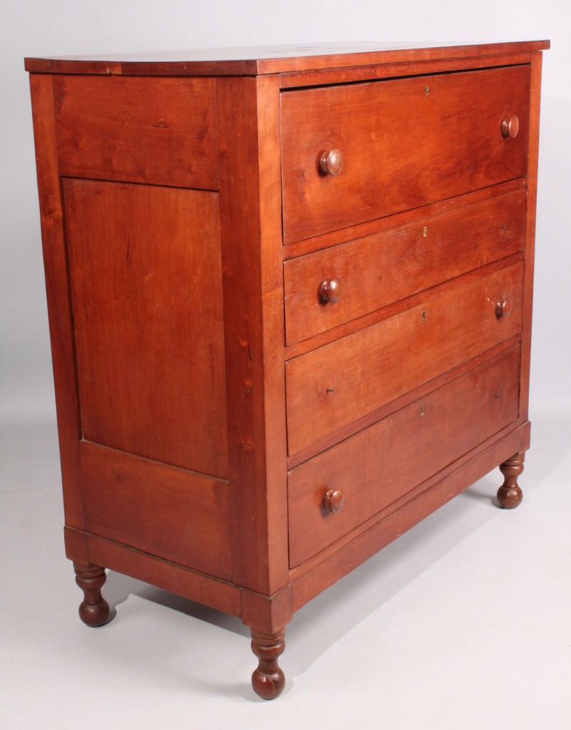 Lot 208: Cherry Chest of Drawers c. 1840