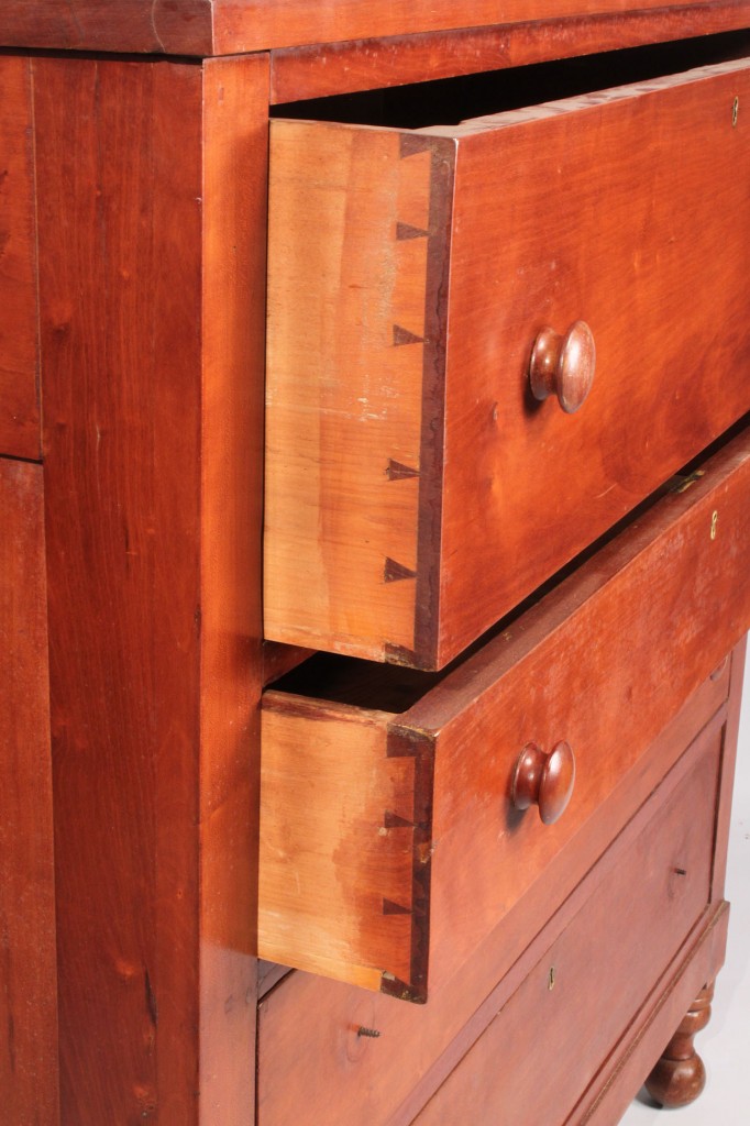 Lot 208: Cherry Chest of Drawers c. 1840