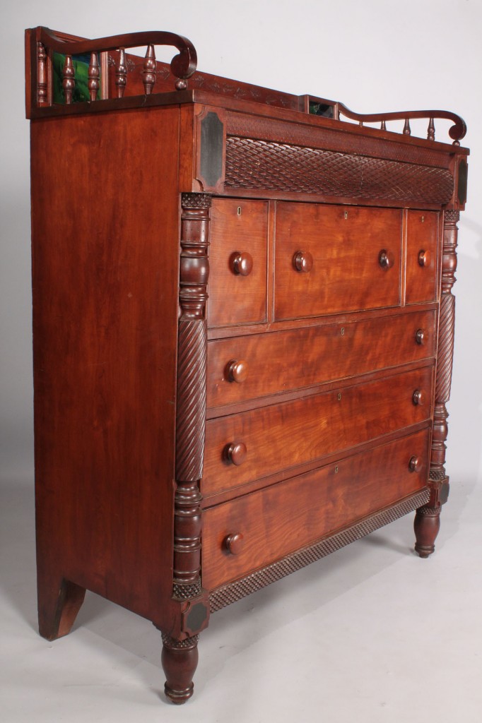 Lot 212: Classical Chest of Drawers with Eglomise Panels