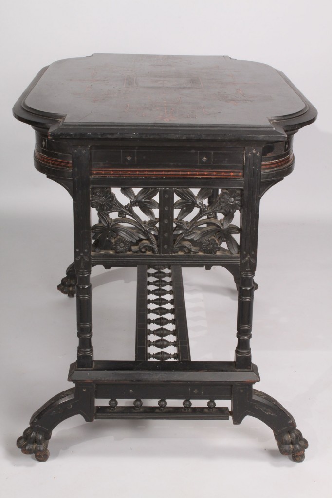 Lot 217: Aesthetic Movement Library Table, possibly Herter