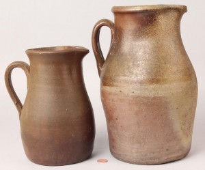 Lot 235: Two Middle TN Stoneware Pitchers