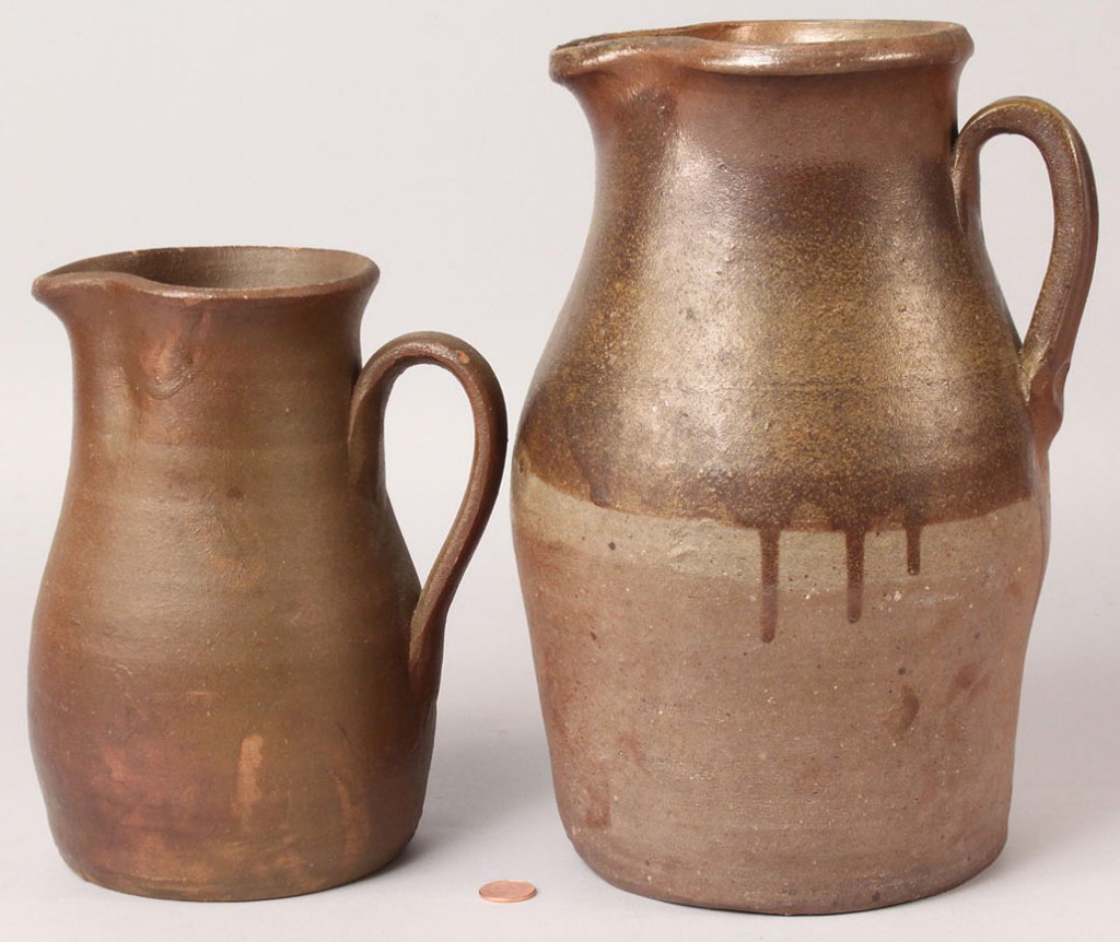 Lot 235: Two Middle TN Stoneware Pitchers