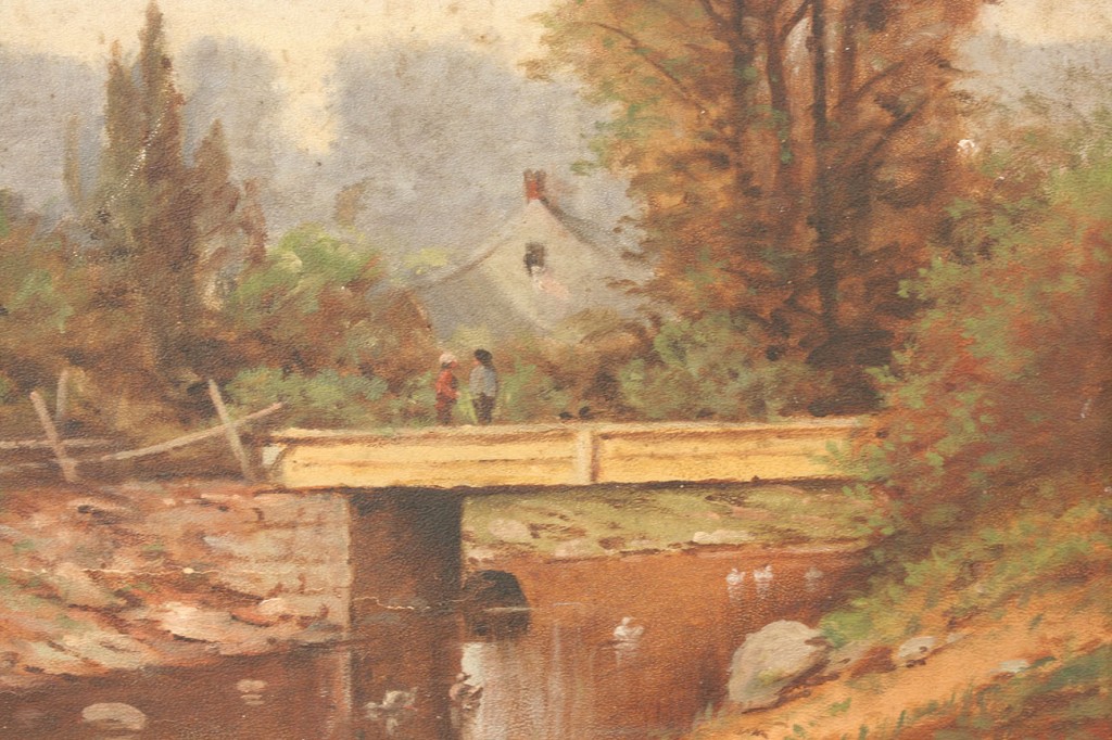 Lot 23: Thomas Campbell, Tennessee landscape with bridge