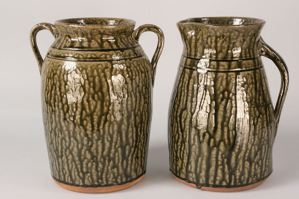 Lot 244: Lot of 2 Large Cleater Meaders Pieces, pitcher & j