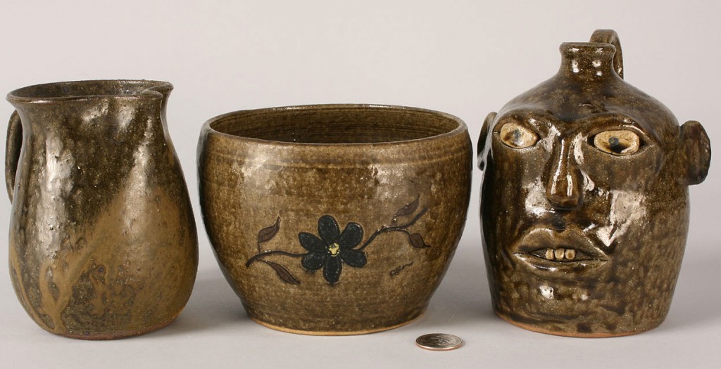 Lot 245: Lot of 3 Meaders Family Pottery Items