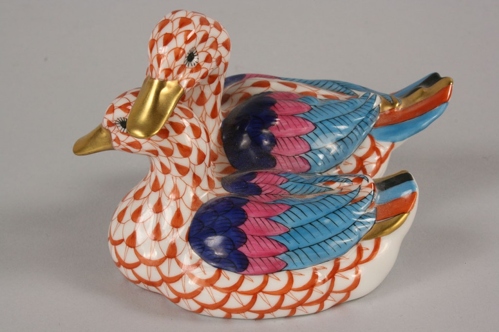 Lot 254: Herend Porcelain Animal and Bird Figures, 6 items