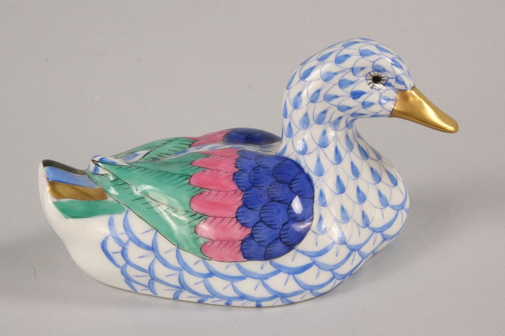 Lot 255: Herend Porcelain Animal and Bird Figures, 6 items