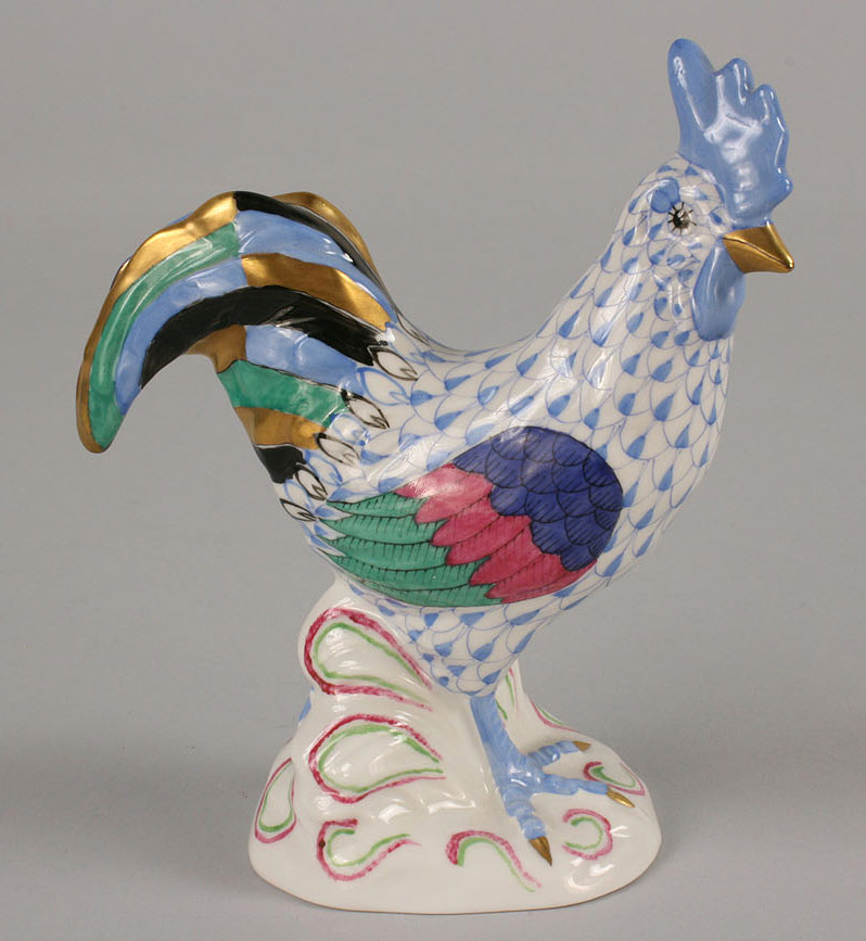 Lot 255: Herend Porcelain Animal and Bird Figures, 6 items