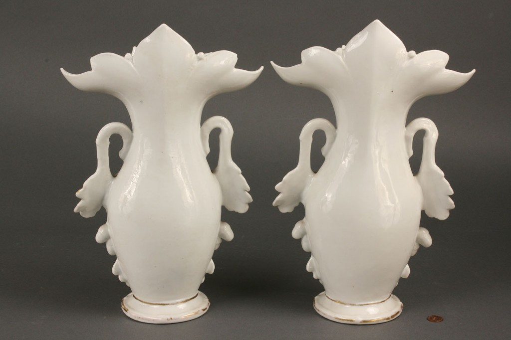 Lot 259: Pair of large Old Paris Porcelain Vases