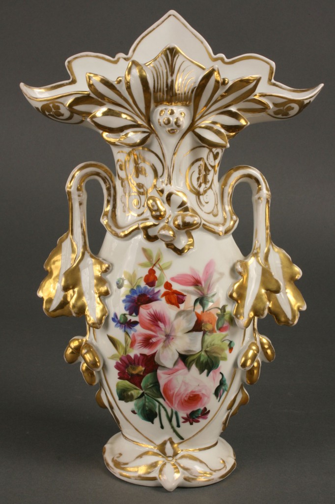 Lot 259: Pair of large Old Paris Porcelain Vases