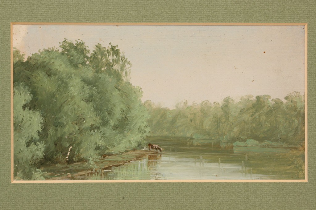 Lot 26: Two Thomas Campbell landscape paintings