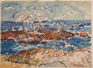 Lot 272: Maurice Prendergast watercolor seascape