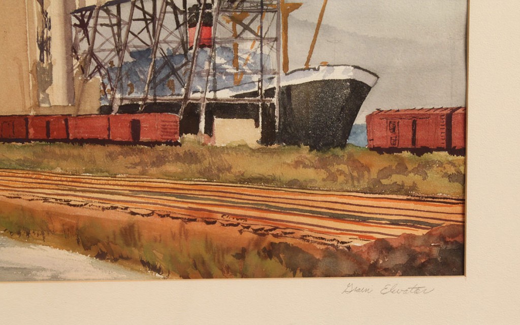 Lot 27: Kenneth Harris, Norfolk, VA Watercolor of Grain Ele