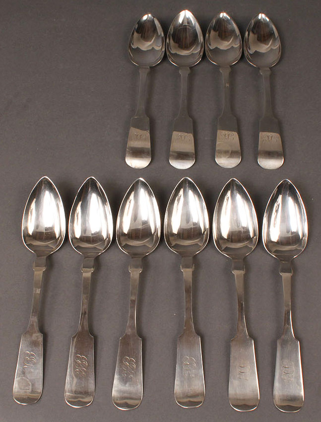 Lot 289: Lot of 10 Coin Silver Spoons
