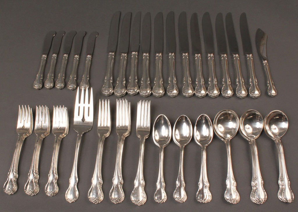Lot 308: Towle Sterling Flatware, French Provincial pattern