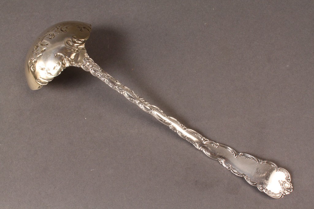 Lot 314: Sterling Macaroni Server and Punch Ladle