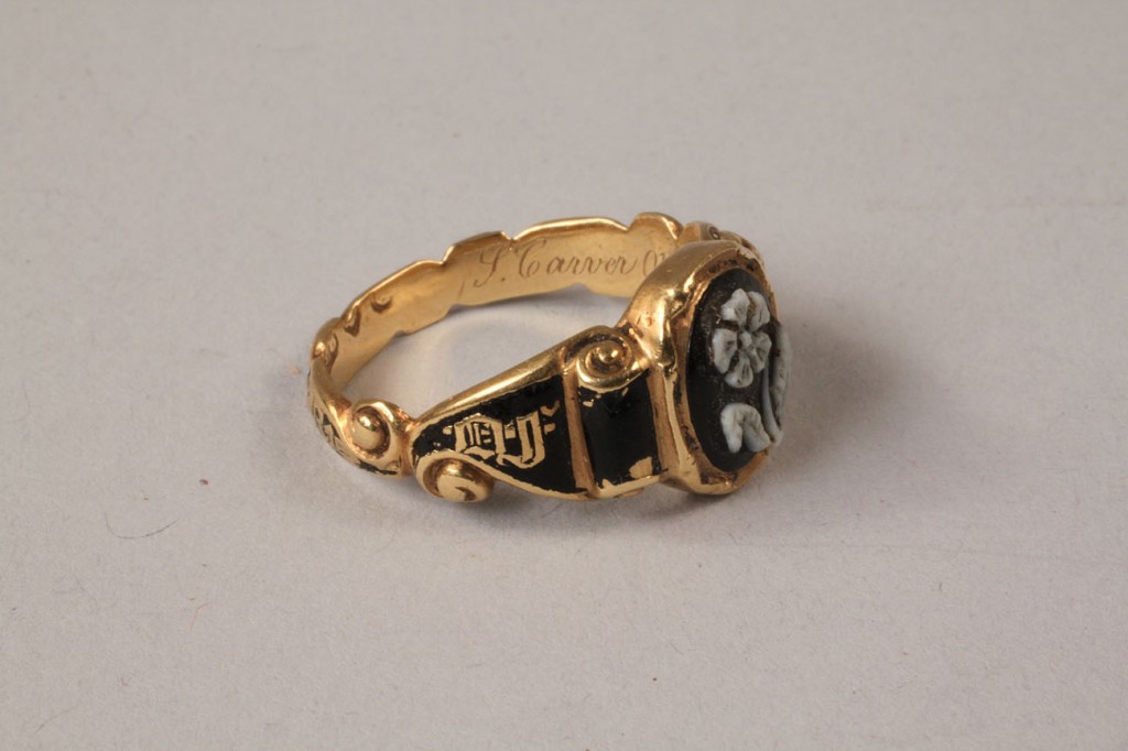 Lot 319: Victorian Cameo and Hair Work Mourning Ring