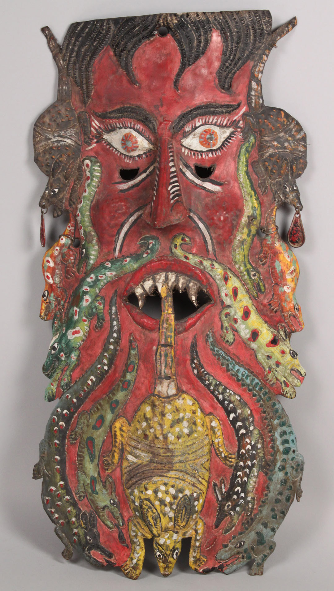 Lot 332: Large Mexican Folk Art Mask, Animal Form