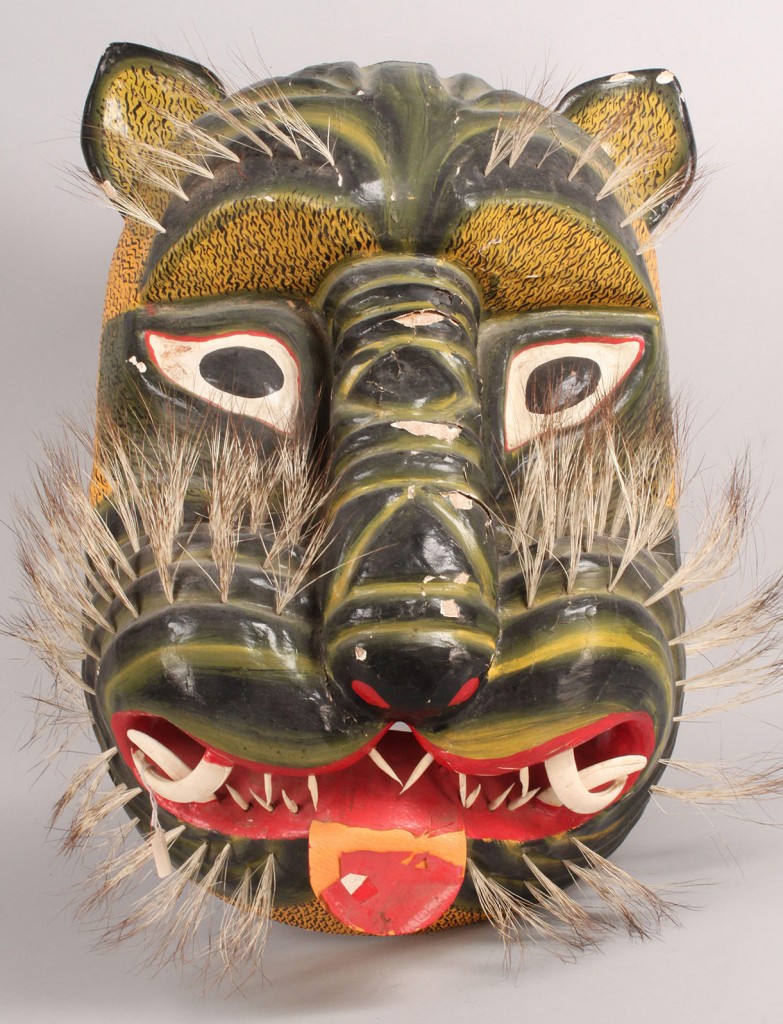 Lot 341: Mexican Folk Art Tiger Mask
