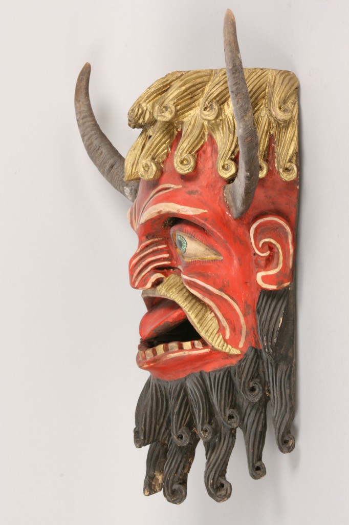 Lot 345: Mexican Folk Art Diablo mask