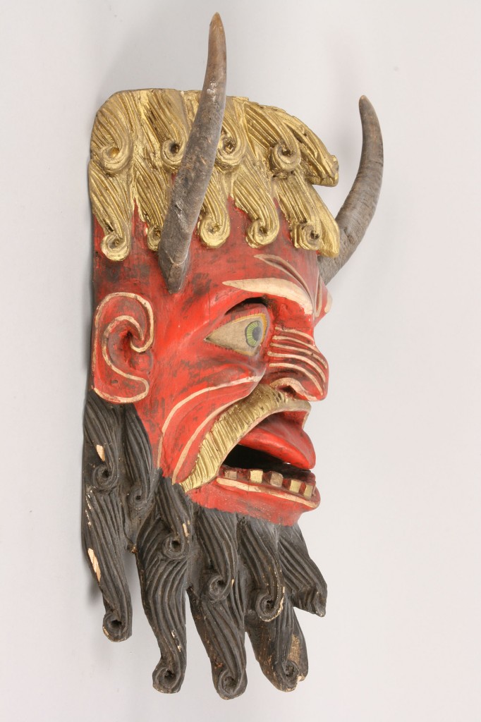 Lot 345: Mexican Folk Art Diablo mask