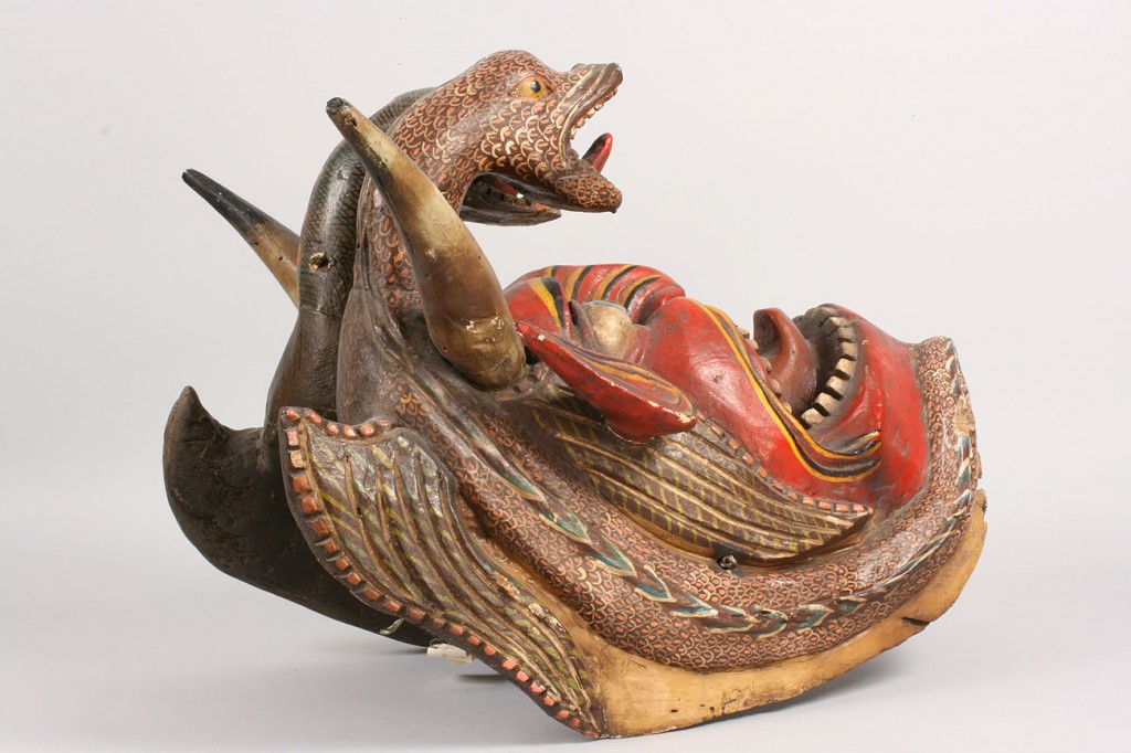 Lot 351: Large painted Mexican folk art Diablo mask