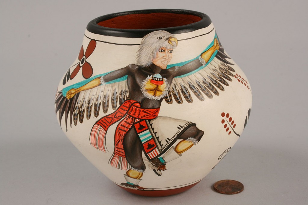 Lot 358: Decorated Jar by Elizabeth Medina