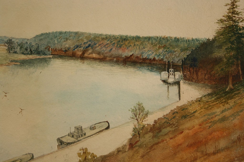 Lot 374: Gerard Rutgers Hardenbergh Watercolor Landscape