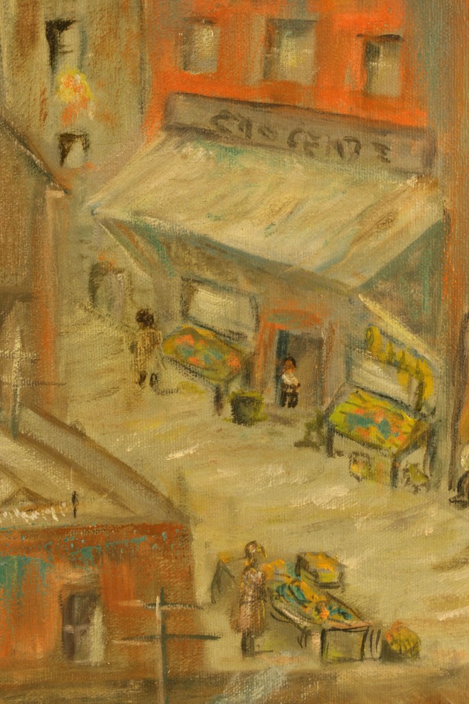 Lot 375: Caroline Jemison, Oil on Canvas Cityscape