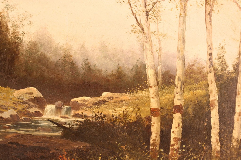 Lot 377: American School Landscape, oil on canvas