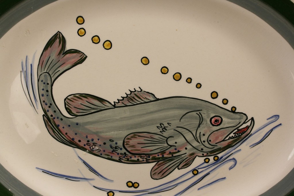 Lot 401: Blue Ridge Porcelain fish platter